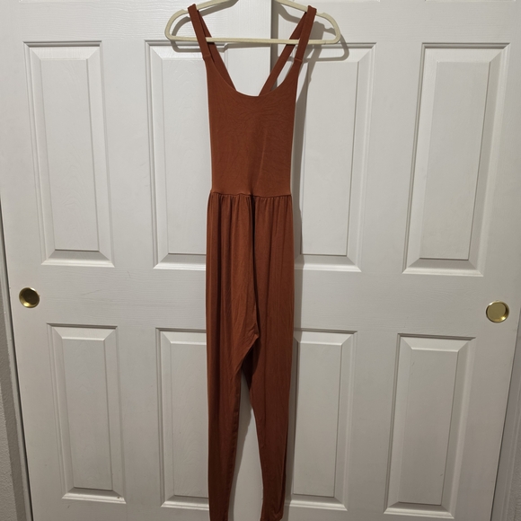 Rust Racerback Jumpsuit – Women - Picture 2 of 4